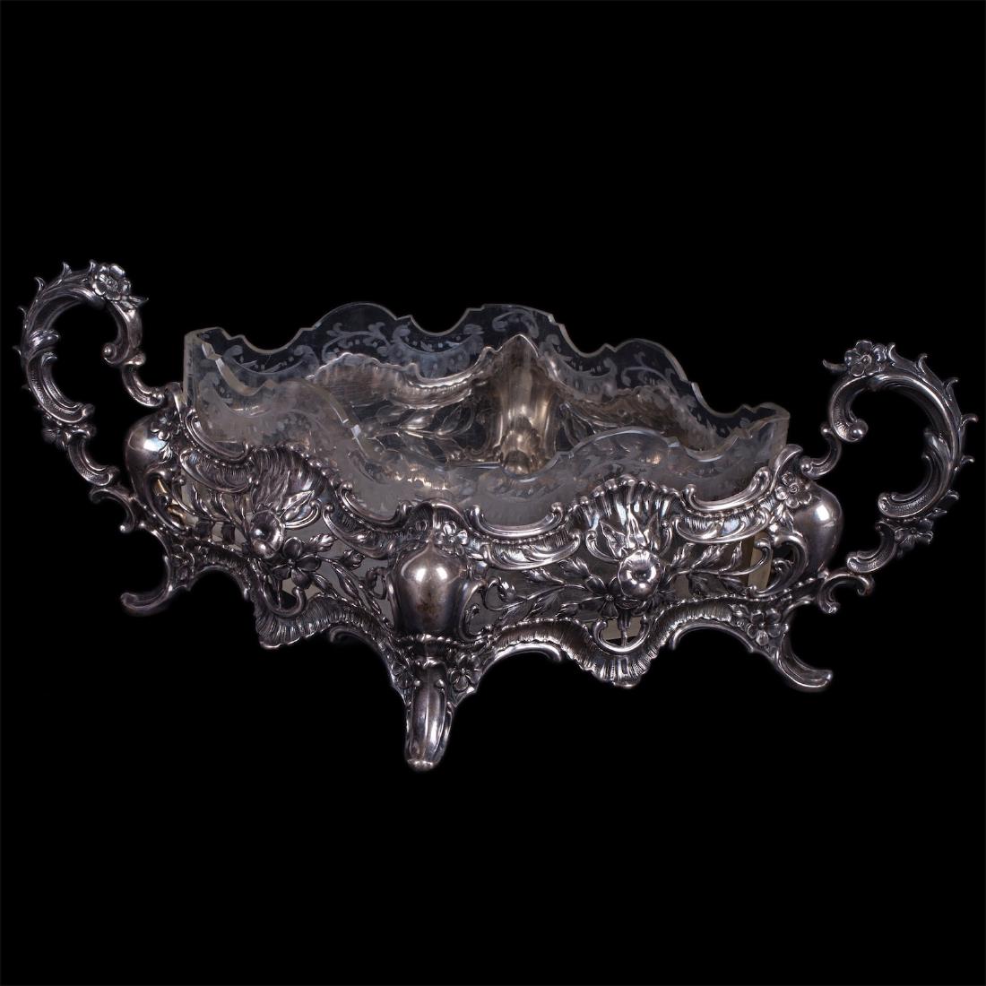 Antique jardiniere with floral motives — image 1