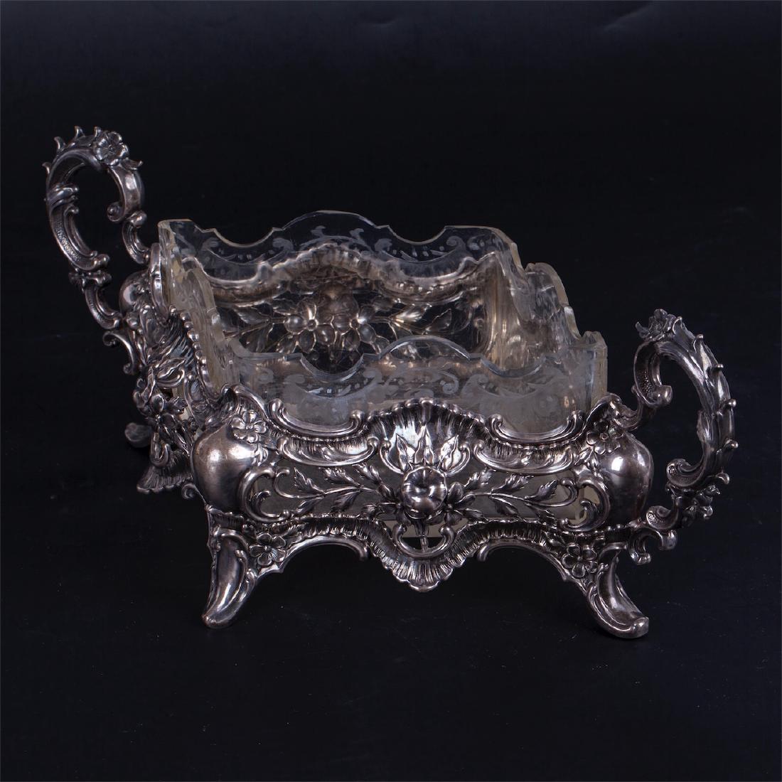 Antique jardiniere with floral motives — image 2