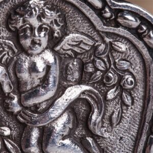 Antique silver French miniature dollhouse furniture set — image 10