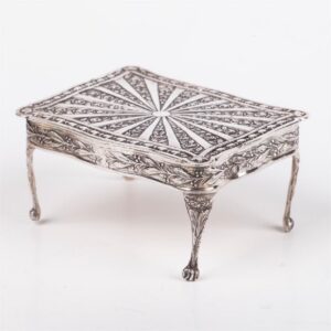 Antique silver French miniature dollhouse furniture set — image 5