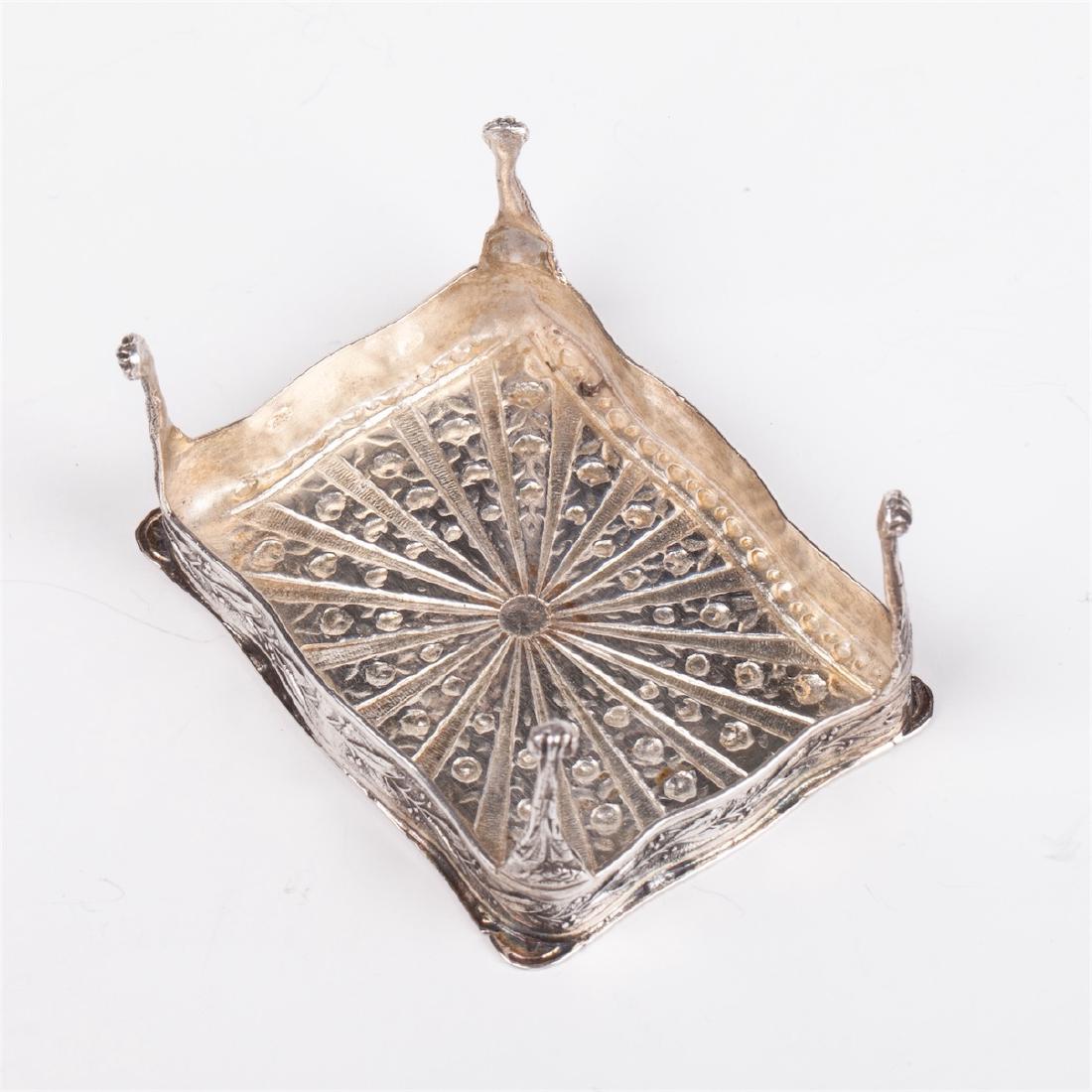Antique silver French miniature dollhouse furniture set — image 6