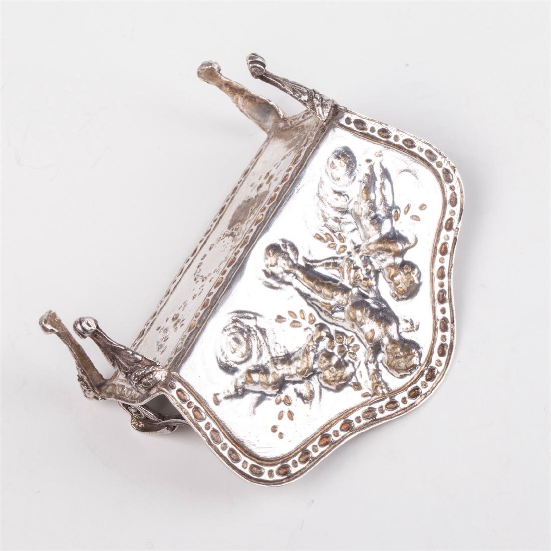 Antique silver French miniature dollhouse furniture set — image 7