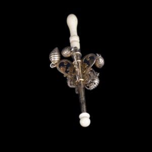 Vintage French silver baby rattle,19th century — image 2