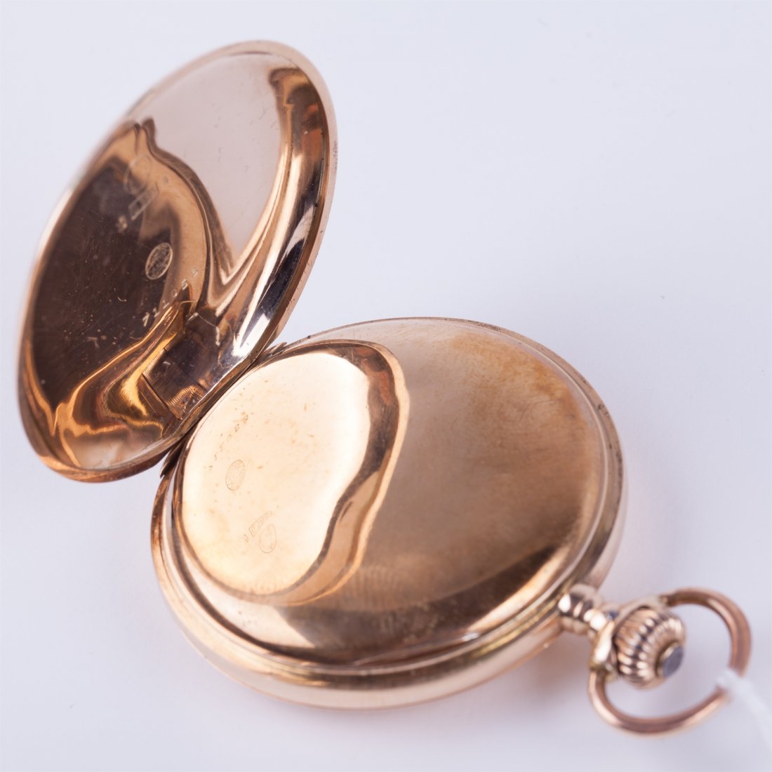 Hunting case gold pocket watch "International watch — image 5