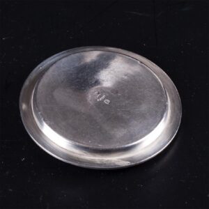 Antique French silver playing card ashtrays — image 3