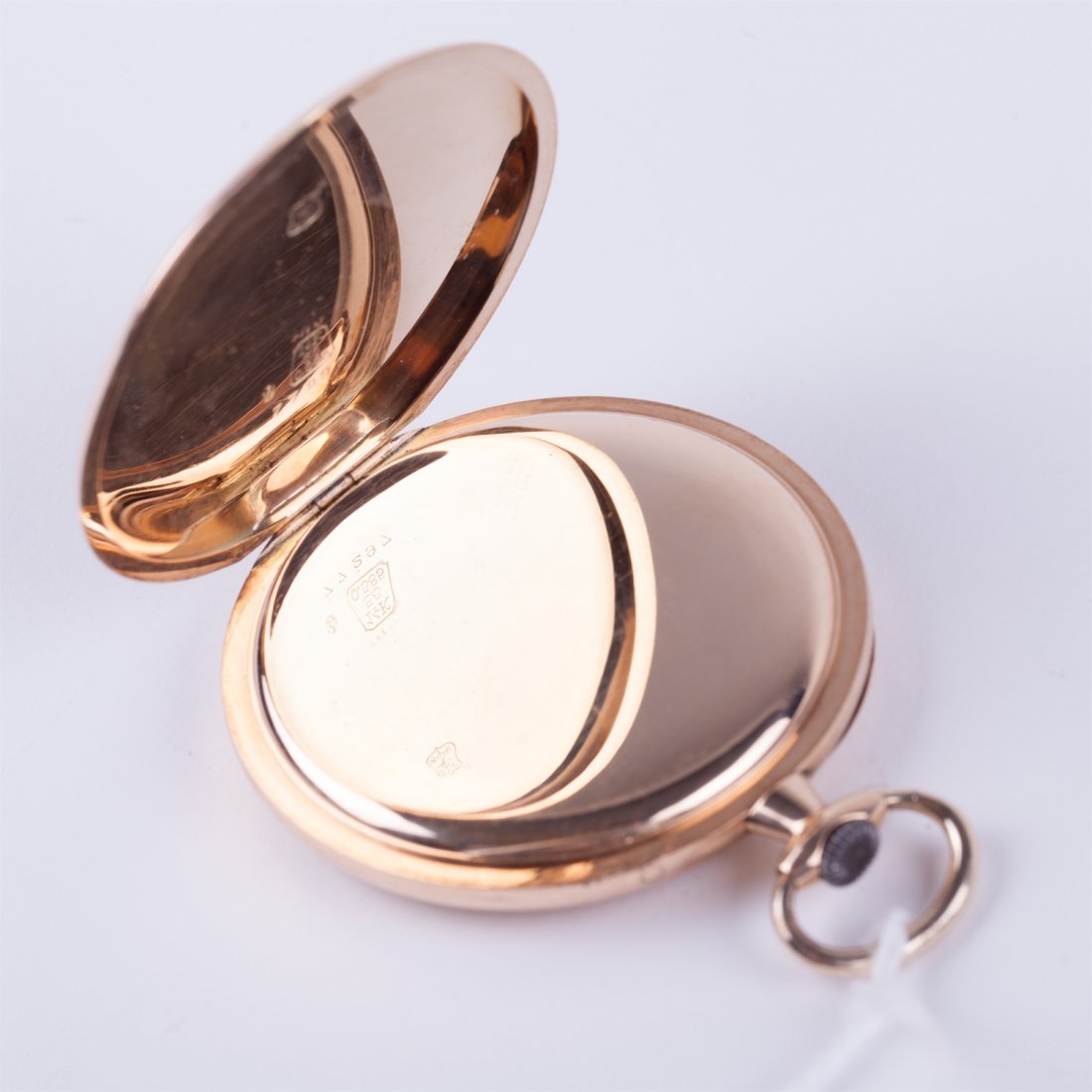 Open face gold pocket watch. — image 4