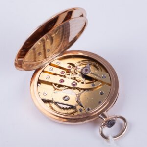 Open face gold pocket watch. — image 6