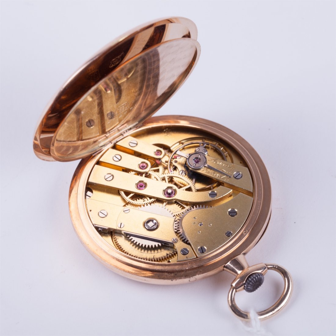 Open face gold pocket watch. — image 6