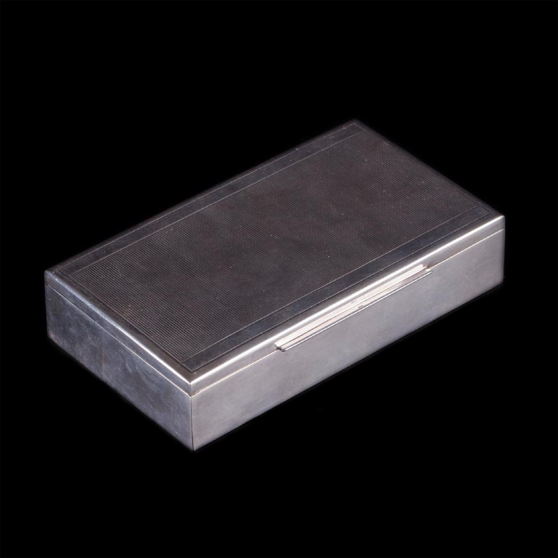 Antique cigar/cigarette box with wooden inserts — image 1