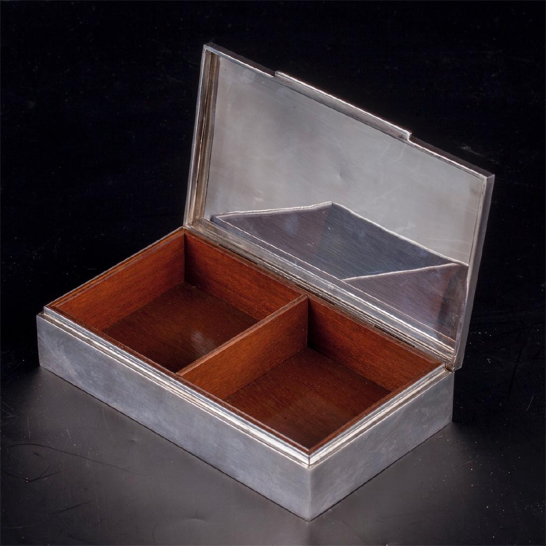 Antique cigar/cigarette box with wooden inserts — image 2