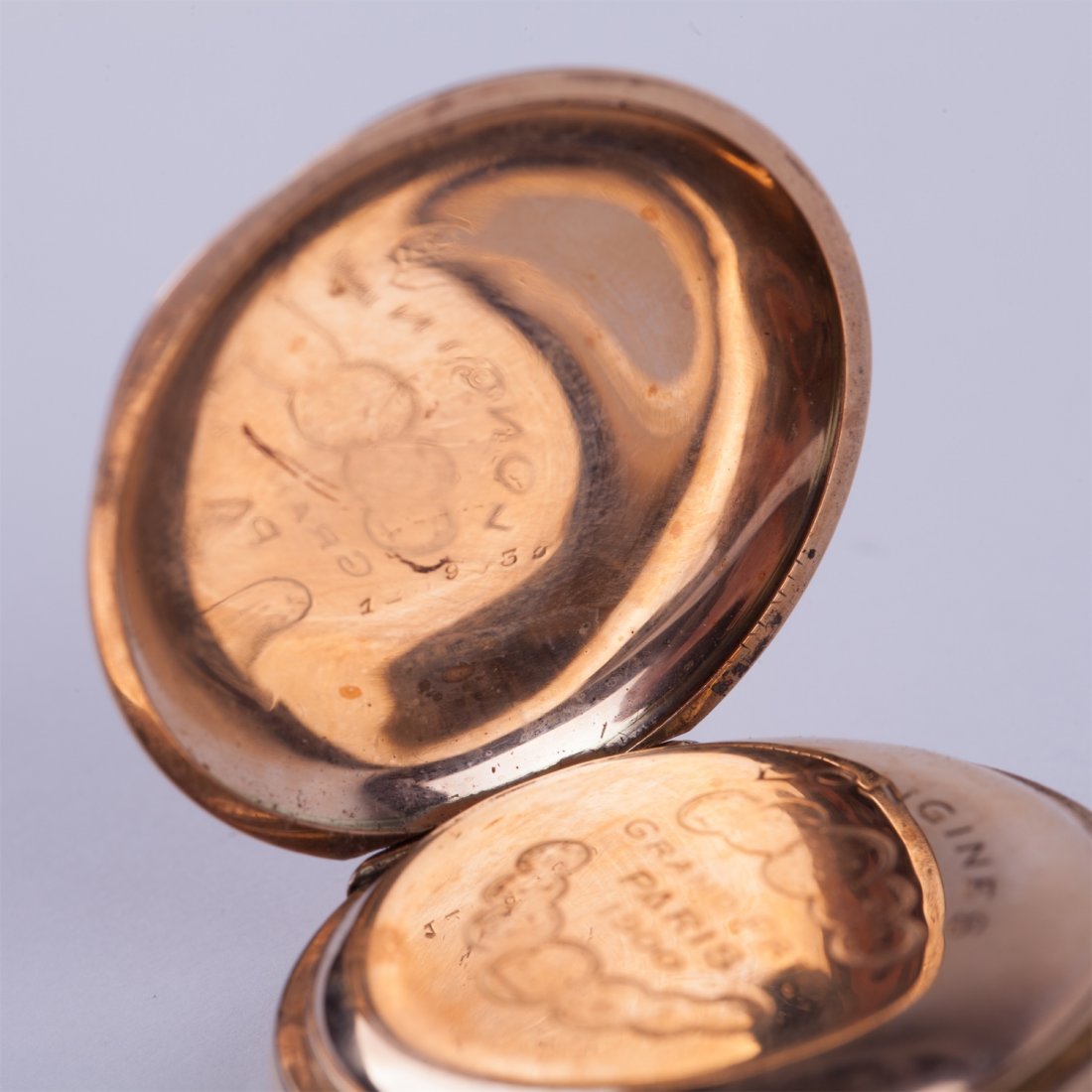 Hunting case gold pocket watch "Longines" circa 1900 — image 4