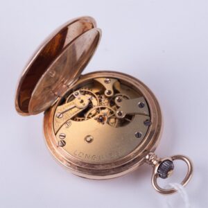 Hunting case gold pocket watch "Longines" circa 1900 — image 7