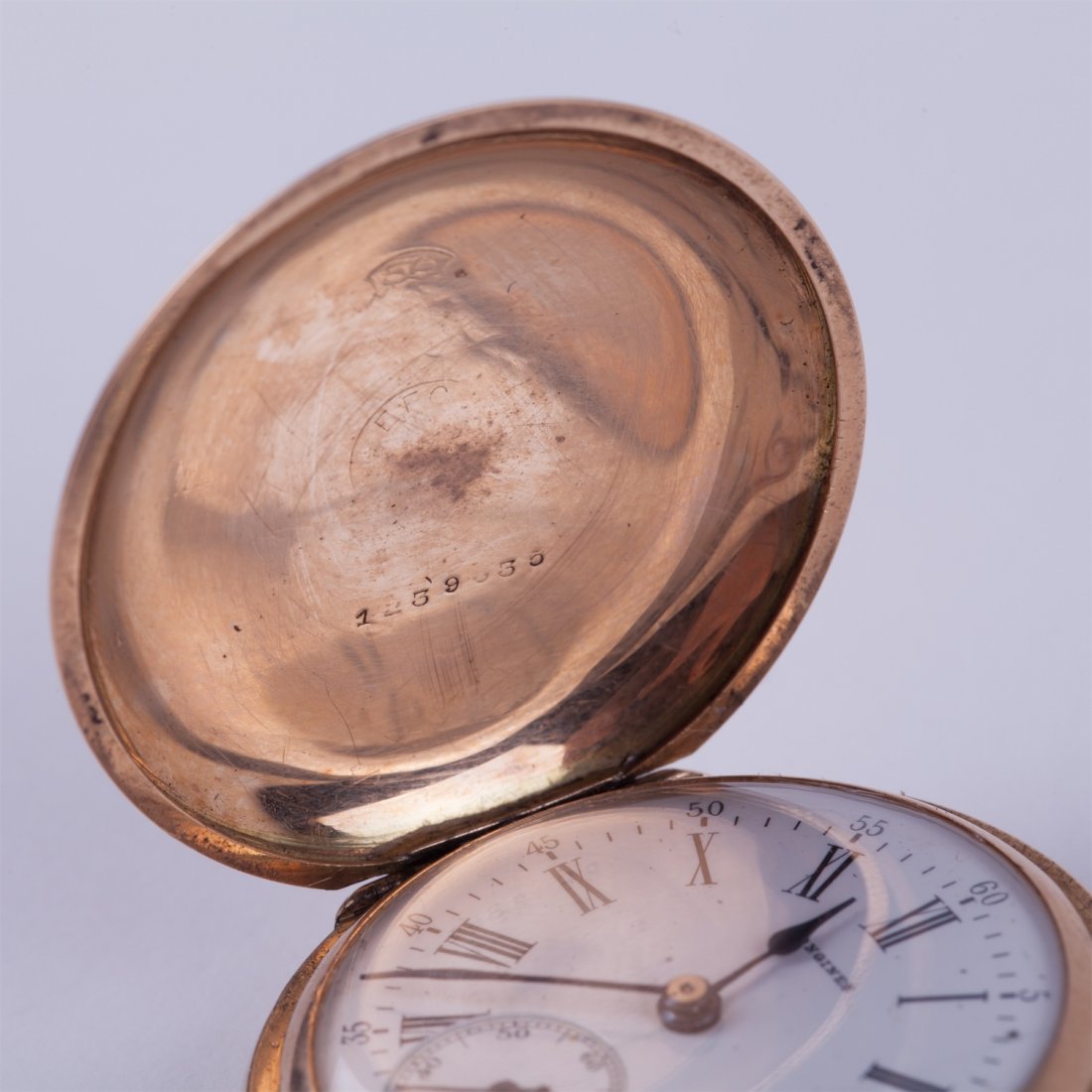 Hunting case gold pocket watch "Longines" circa 1900 — image 8