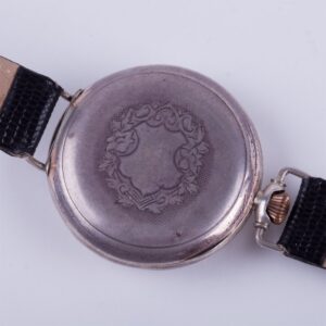 Large silver wristwatch "Omega" with enamel dial. — image 2
