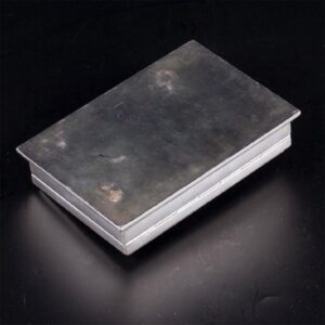 Antique silver cigarette/cigar box with wooden inserts — image 4