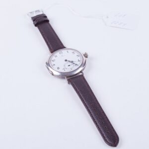 Large silver wristwatch "Omega" with enamel dial. — image 3