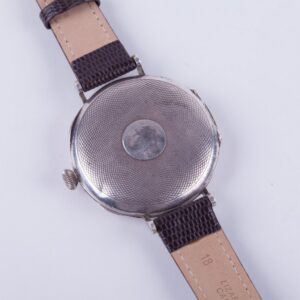 Large silver wristwatch "Omega" with enamel dial. — image 4