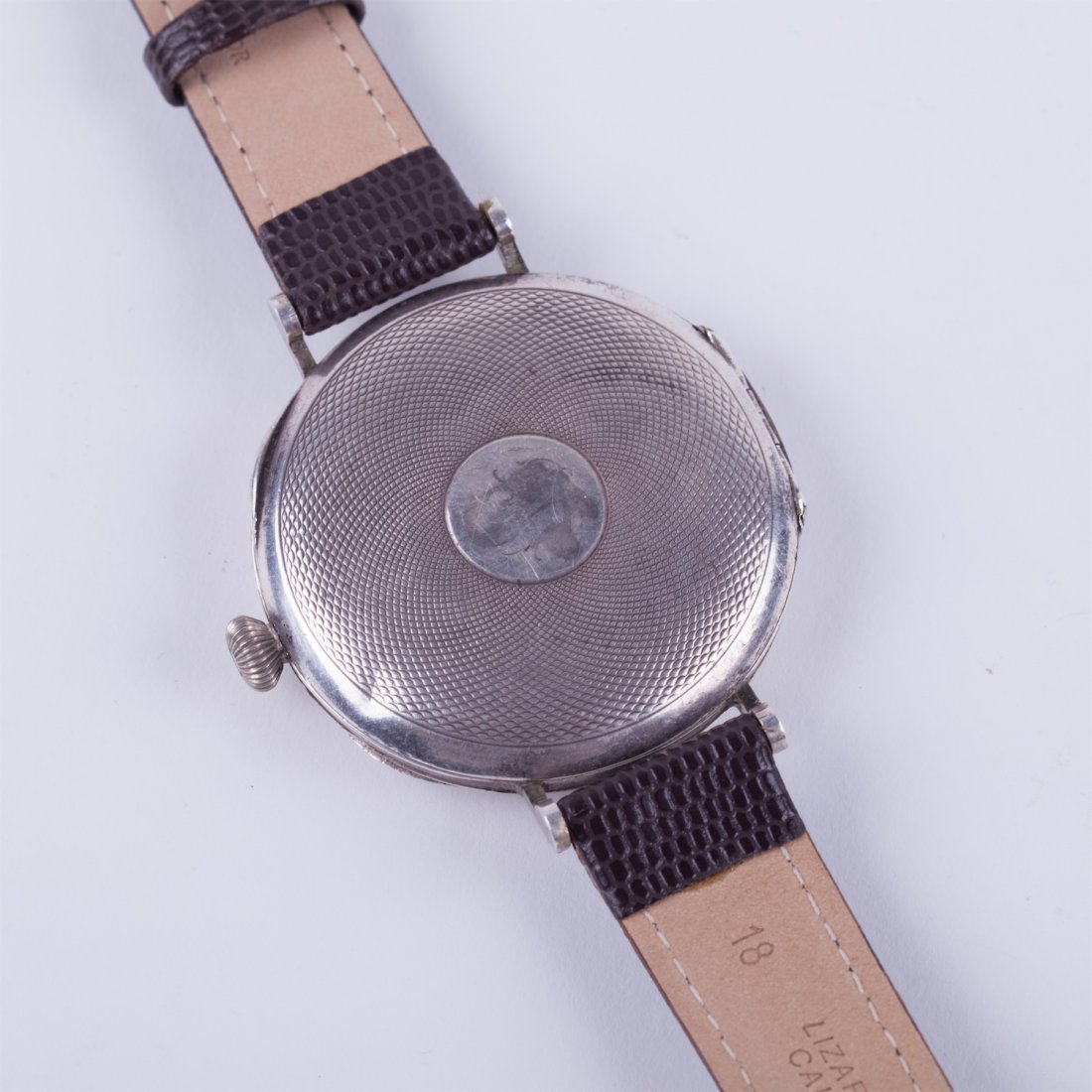 Large silver wristwatch "Omega" with enamel dial. — image 4
