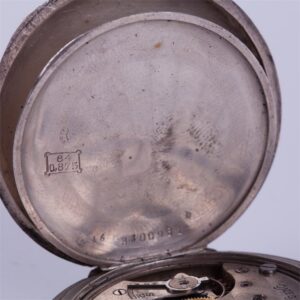 Large silver wristwatch "Omega" with enamel dial. — image 7