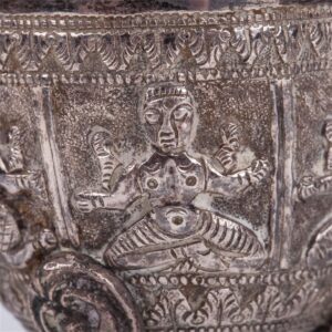 Antique silver 3 egg-cups. Indo-China — image 2