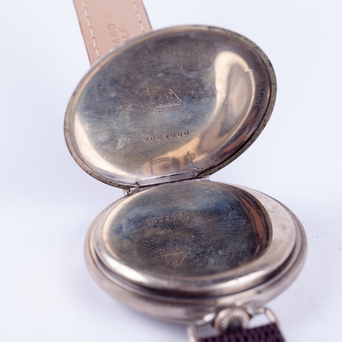Large metal wristwatch "Omega" with enamel dial. — image 4