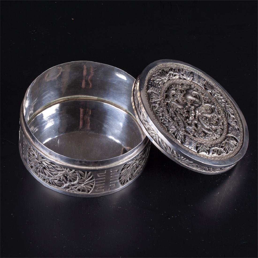 Antique dragon high relief decoration box with cover — image 5