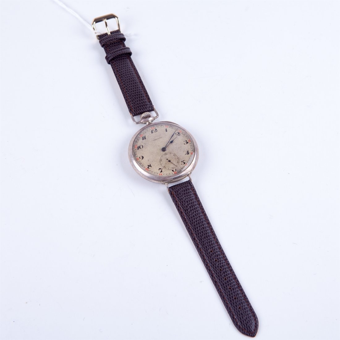 Large silver wristwatch "Longines". — image 1