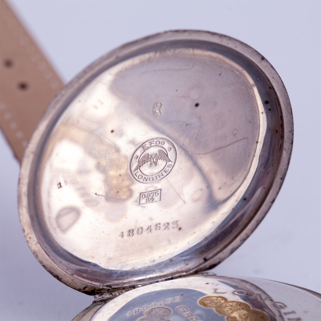 Large silver wristwatch "Longines". — image 8