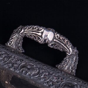 Antique Huge silver tray with the hands — image 2