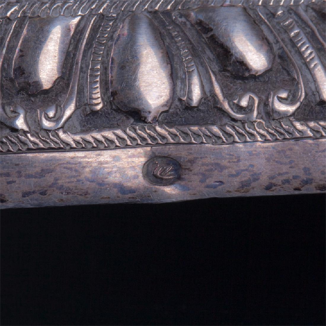 Antique Huge silver tray with the hands — image 3