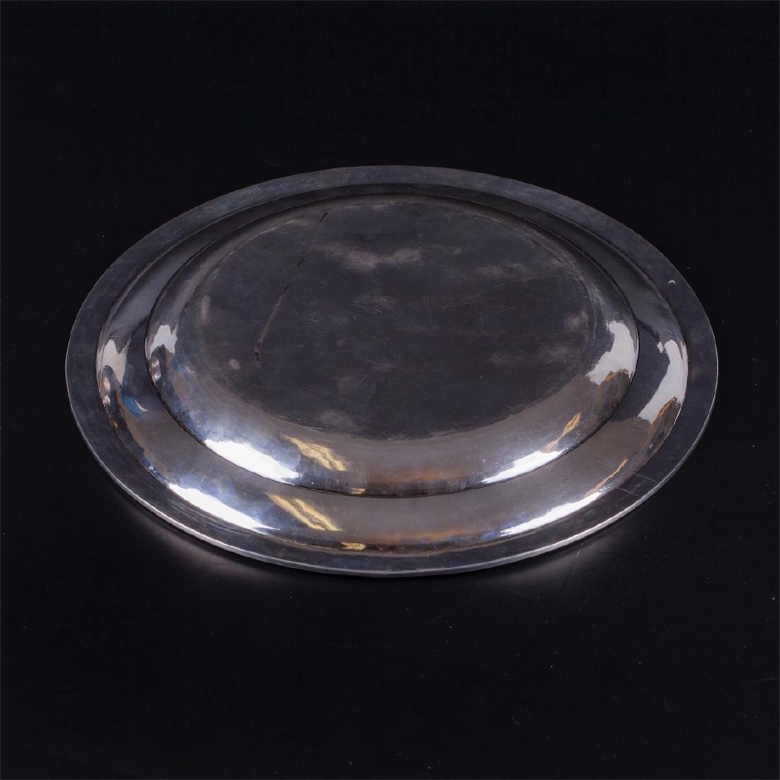 Antique French silver decorative plate — image 4