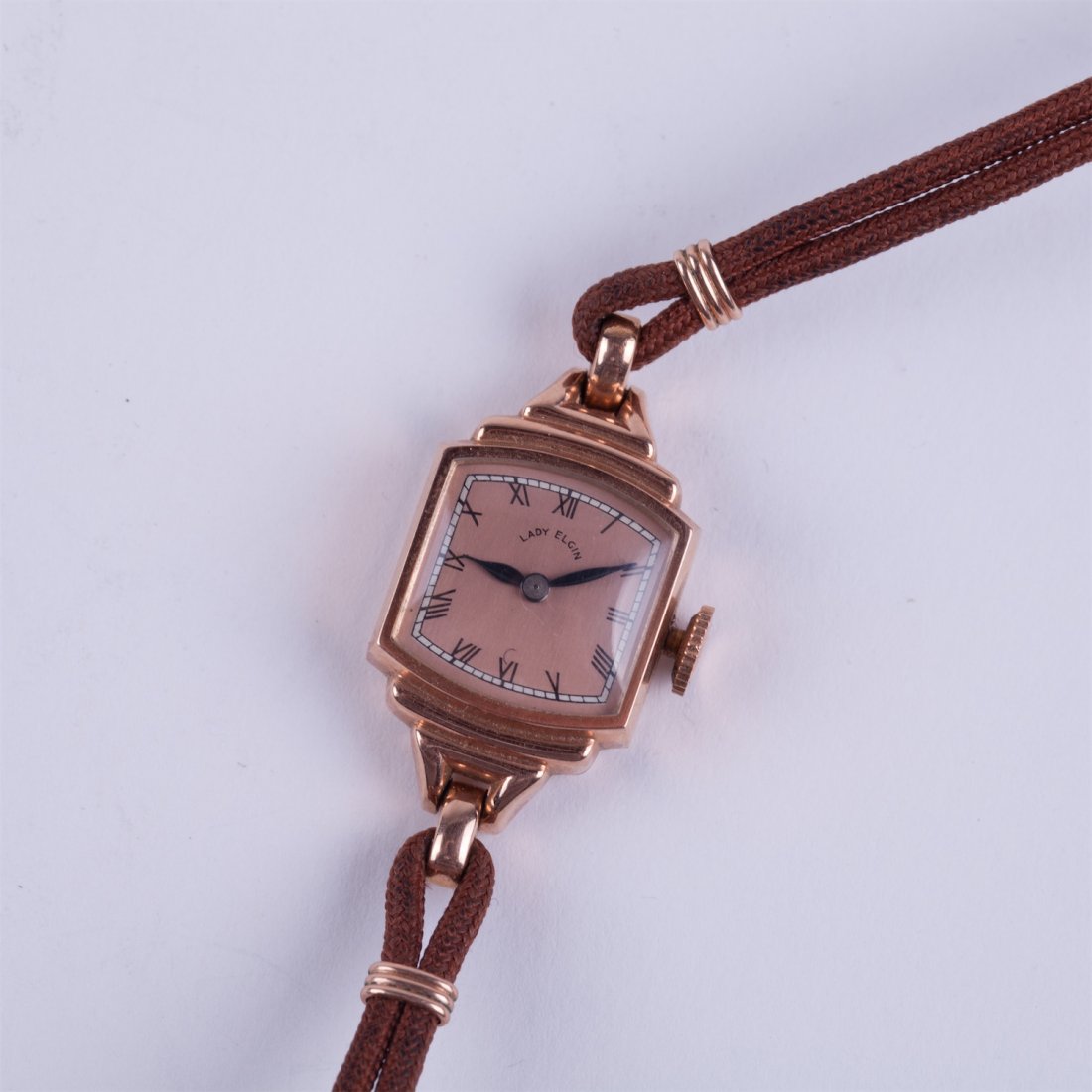 Gold wristwatch lady Elgin with original wristband. — image 2