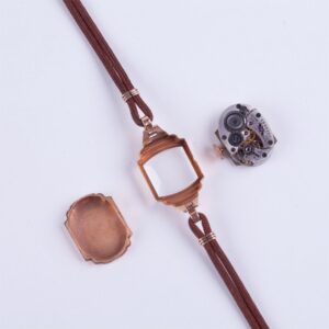 Gold wristwatch lady Elgin with original wristband. — image 3