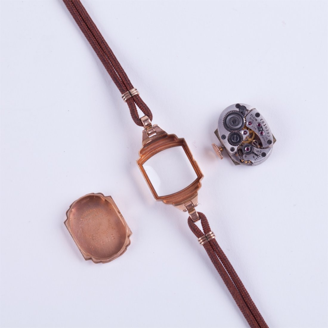 Gold wristwatch lady Elgin with original wristband. — image 3