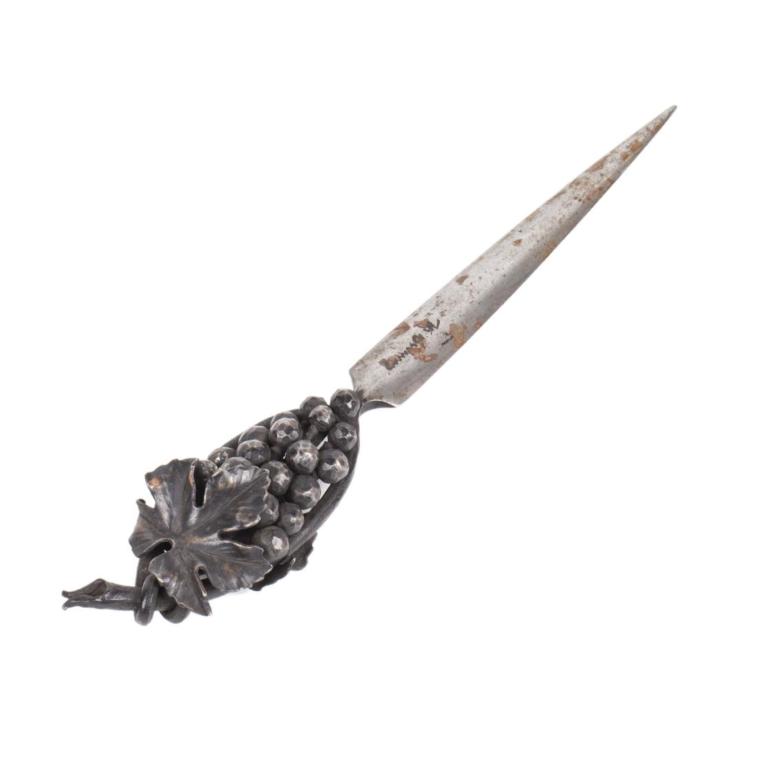 Antique signed sculptural letter opener — image 1