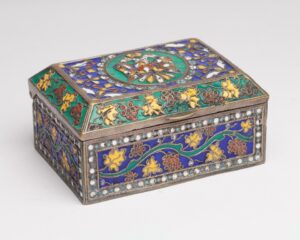 Russian cooper and enamel box. — image 1