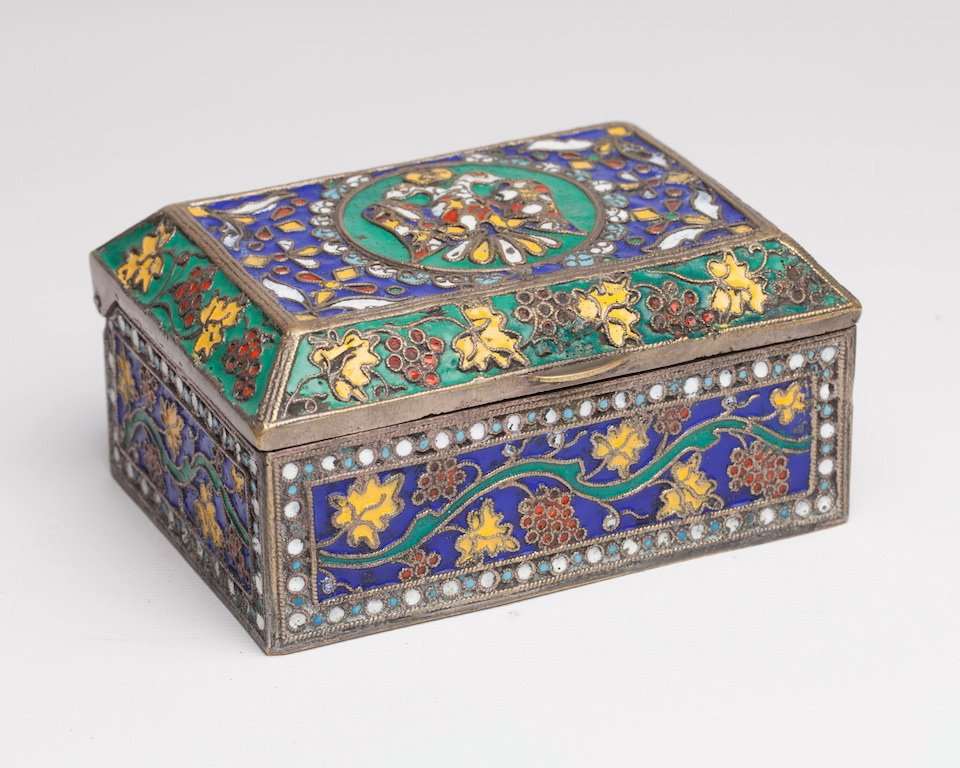 Russian cooper and enamel box. — image 1