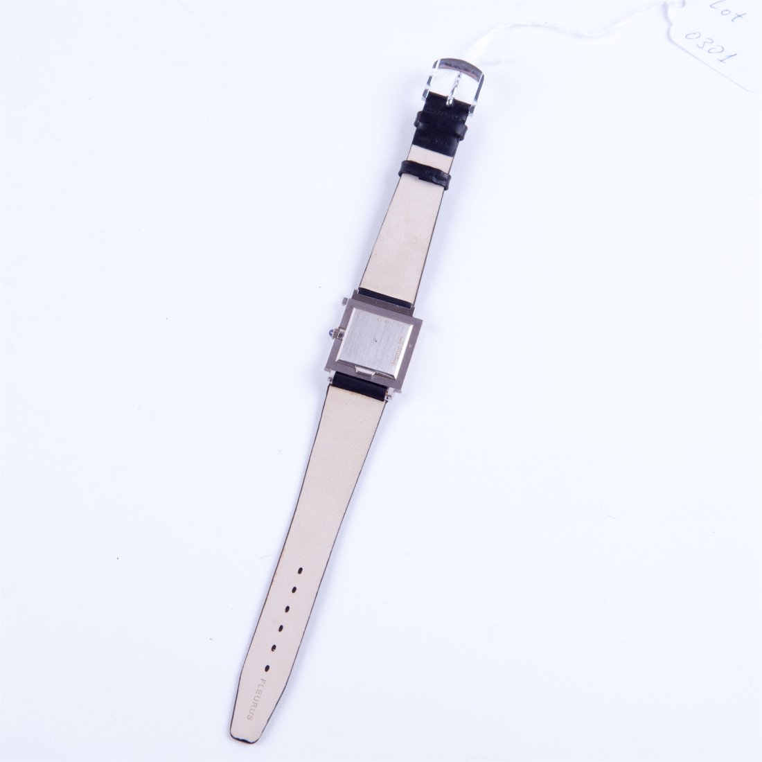 "Boucheron" lady white 18k gold wristwatch with — image 2