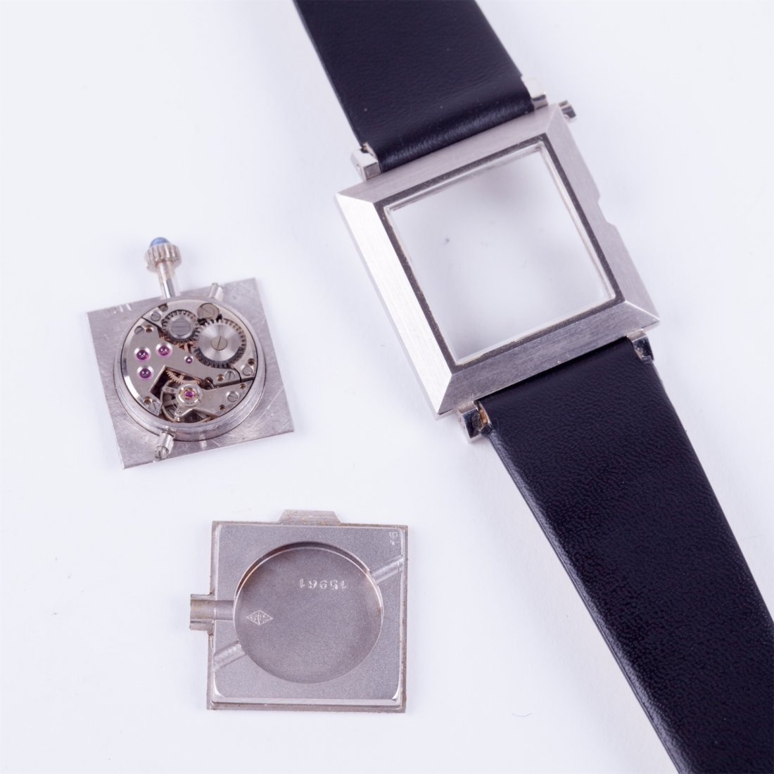 "Boucheron" lady white 18k gold wristwatch with — image 5