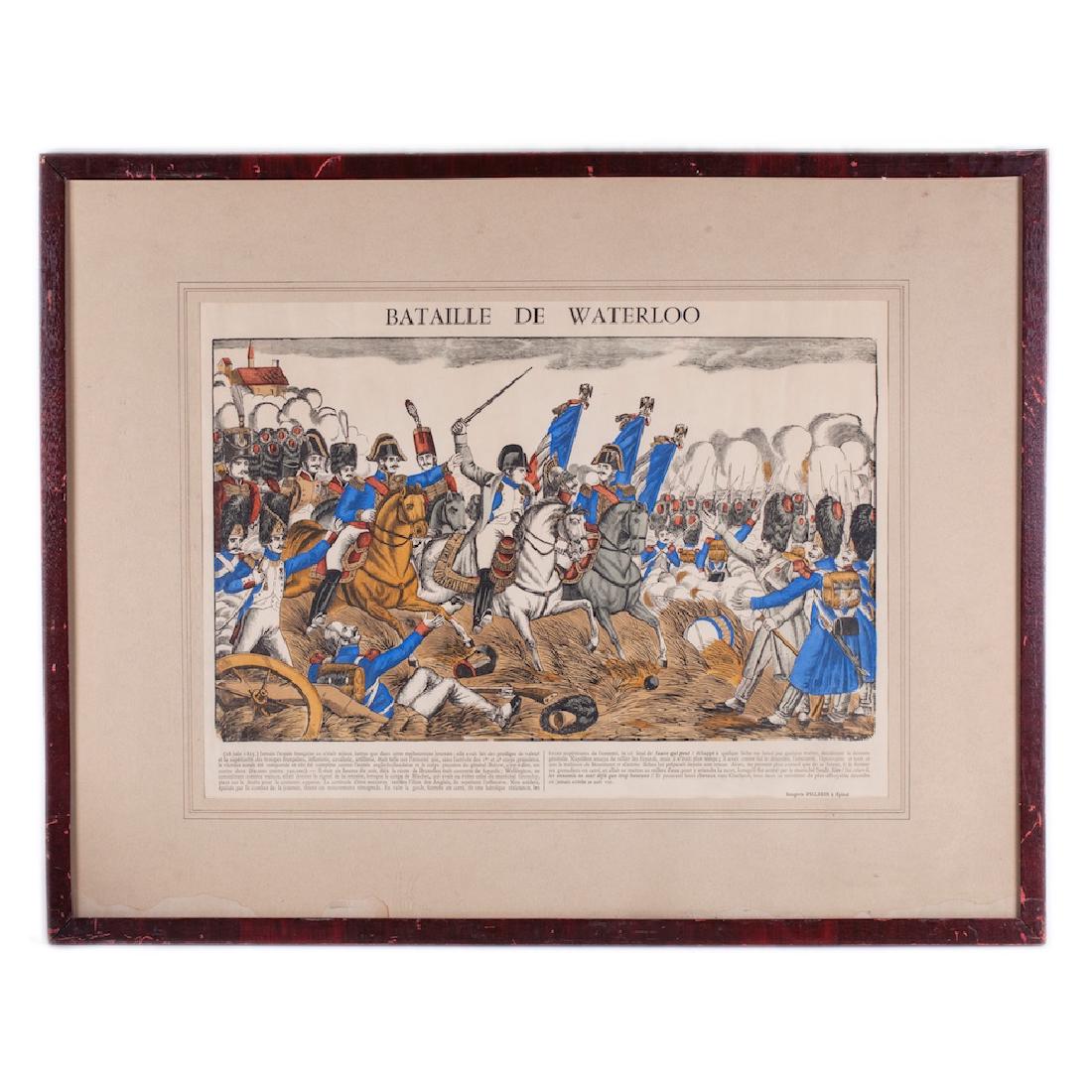 Painted engraving "The battle of Waterloo" — image 1