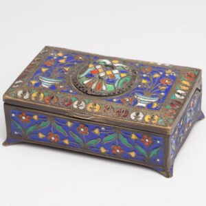 Russian cooper and enamel box. — image 1
