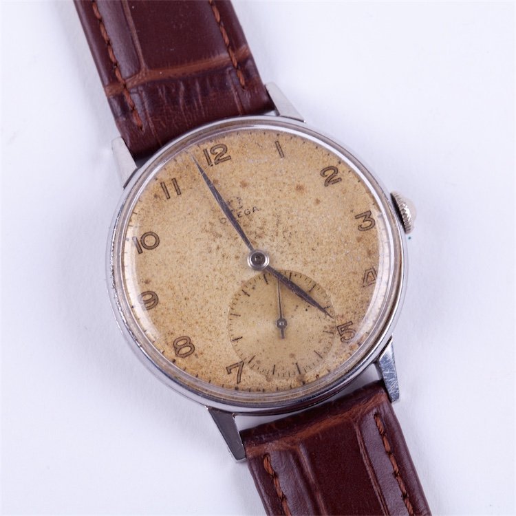 Stainless steel Omega wristwatch. — image 4