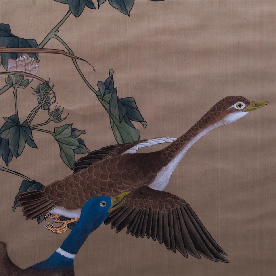 A pair of Japanese paintings in a frame — image 4