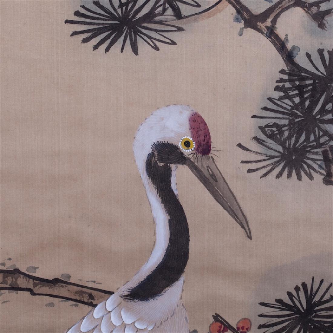 A pair of Japanese paintings in a frame — image 5