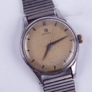 Stainless steel Omega wristwatch. — image 1