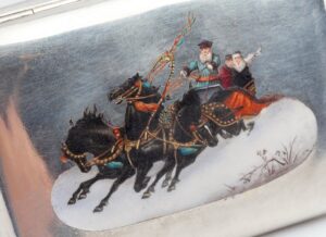 Russian silver and enamel cigarette case. — image 2