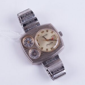 Vintage "Mortime" Compass Thermometer mens watch. — image 1