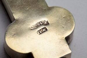 Russian silver and niello cross. — image 6