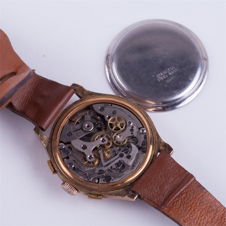 "Leda" gold plated chronograph wristwatch — image 4