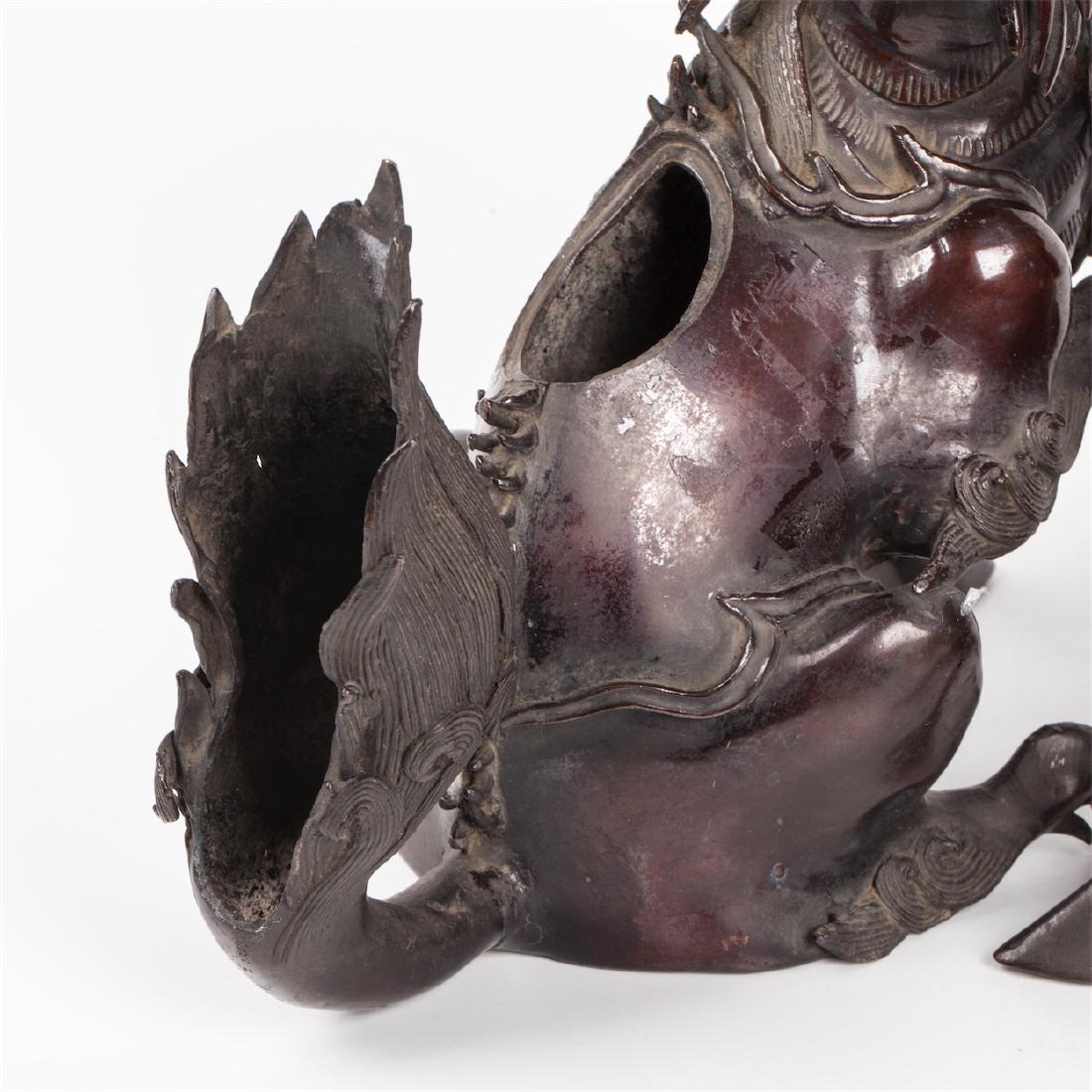 A pair of Chinese bronze dragon sculptures — image 6